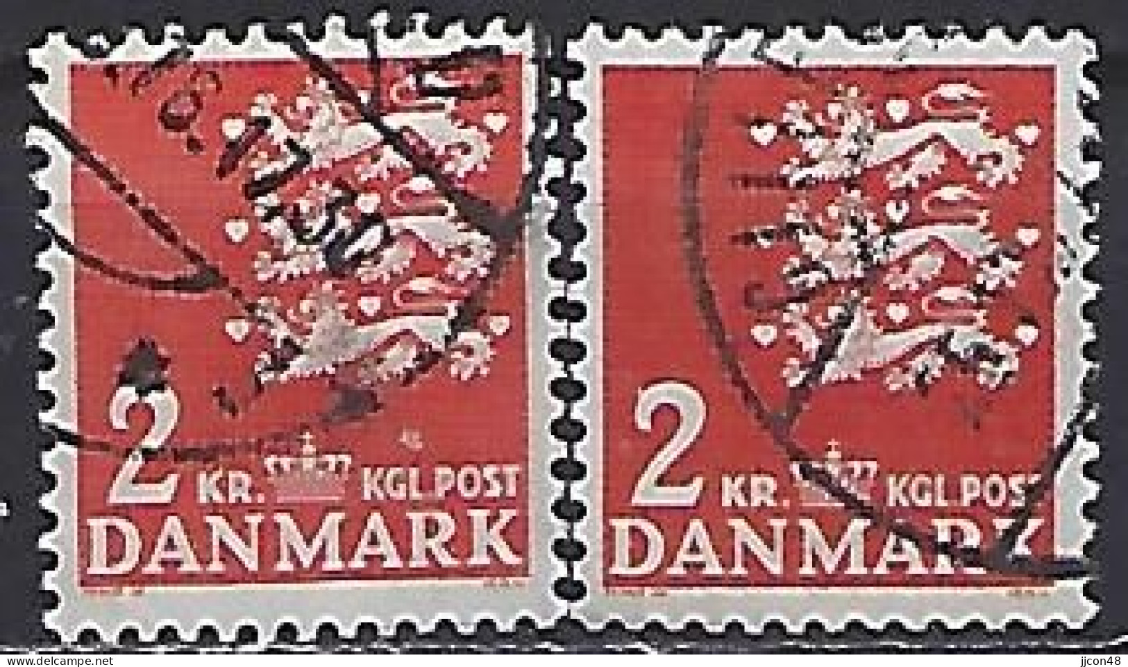 Denmark 1946  3 Lions (o) Mi.290 X+y - Usado