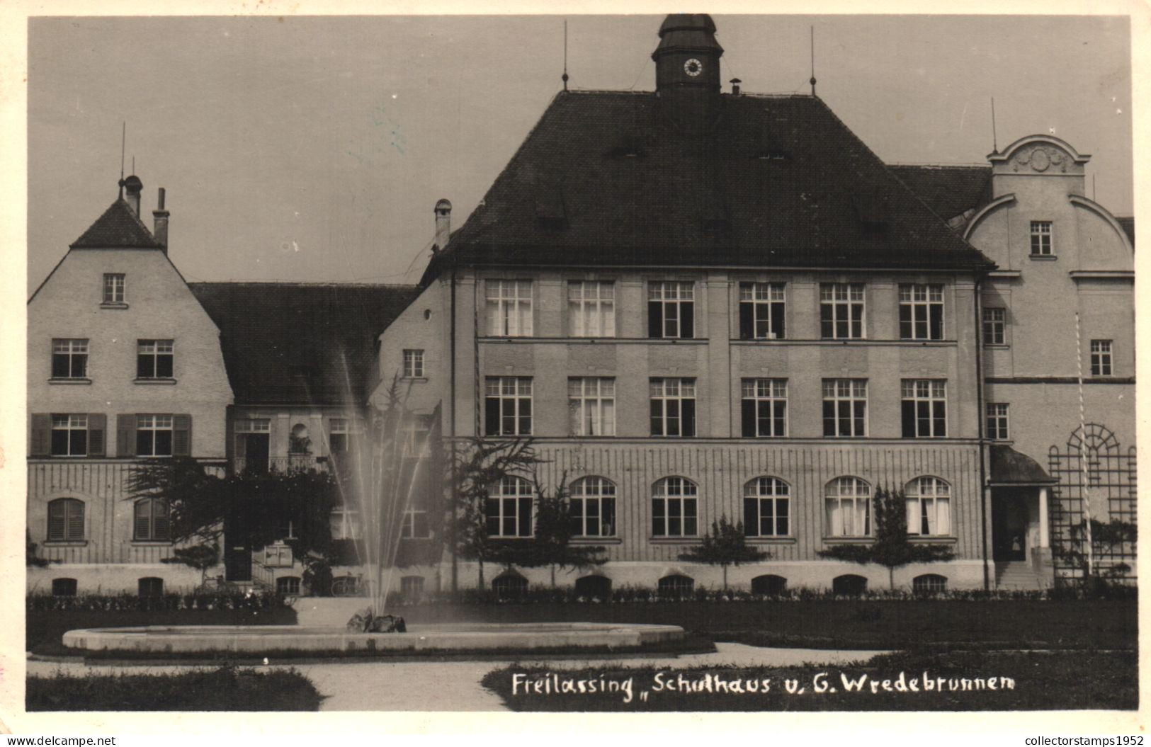 FREILASSING, BAVARIA, ARCHITECTURE, FOUNTAIN, PARK, GERMANY, POSTCARD - Freilassing