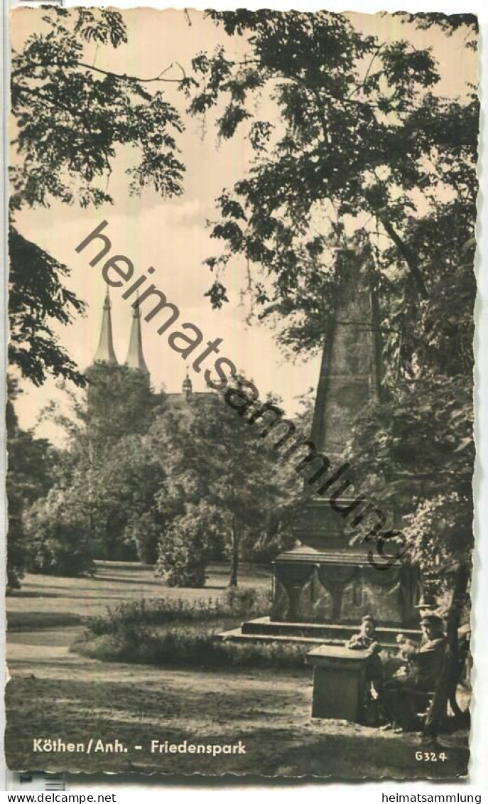 Köthen - Friedenspark - Foto-Ansichtskarte - Verlag Heldge Köthen - Koethen (Anhalt)