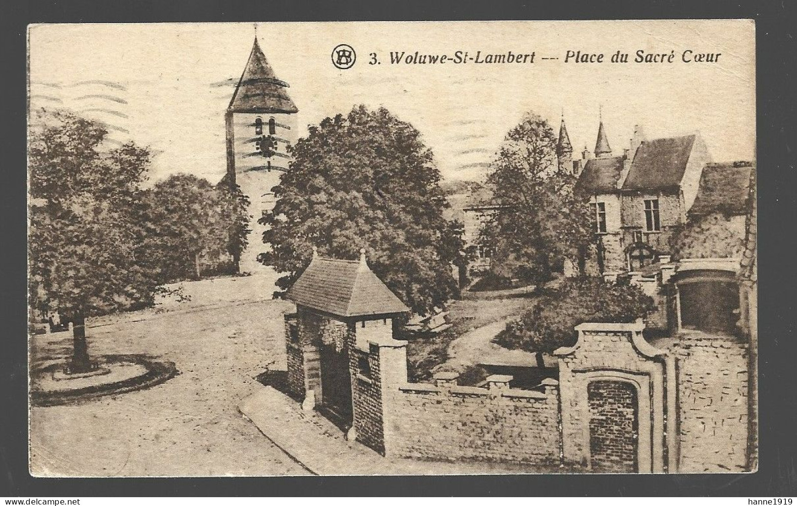 Woluwe Saint Lambert Place Du Sacré Coeur Cachet 1934 Bruxelles Htje - Woluwe-St-Lambert - St-Lambrechts-Woluwe