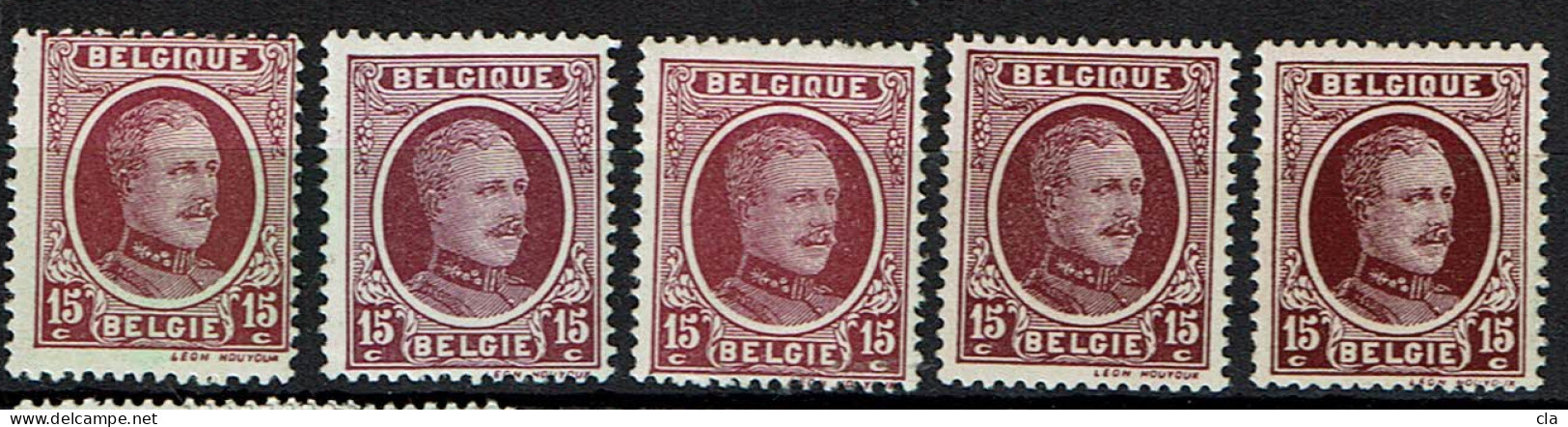 195 X 5 Nuances  ** - 1929-1937 Heraldieke Leeuw