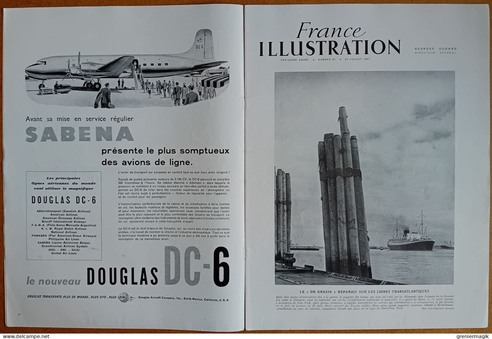 France Illustration N°95 26/07/1947 Hermanville/Etude Du Plan Marshall/En URSS Réalité Soviétique/La Bigorre/Antarctique - Algemene Informatie