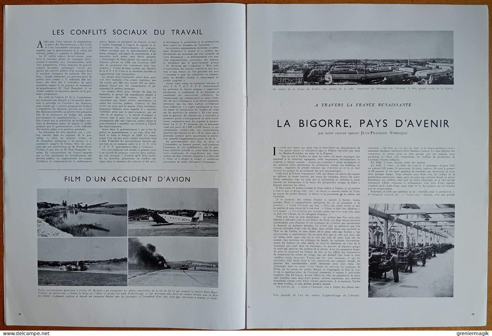 France Illustration N°95 26/07/1947 Hermanville/Etude Du Plan Marshall/En URSS Réalité Soviétique/La Bigorre/Antarctique - General Issues