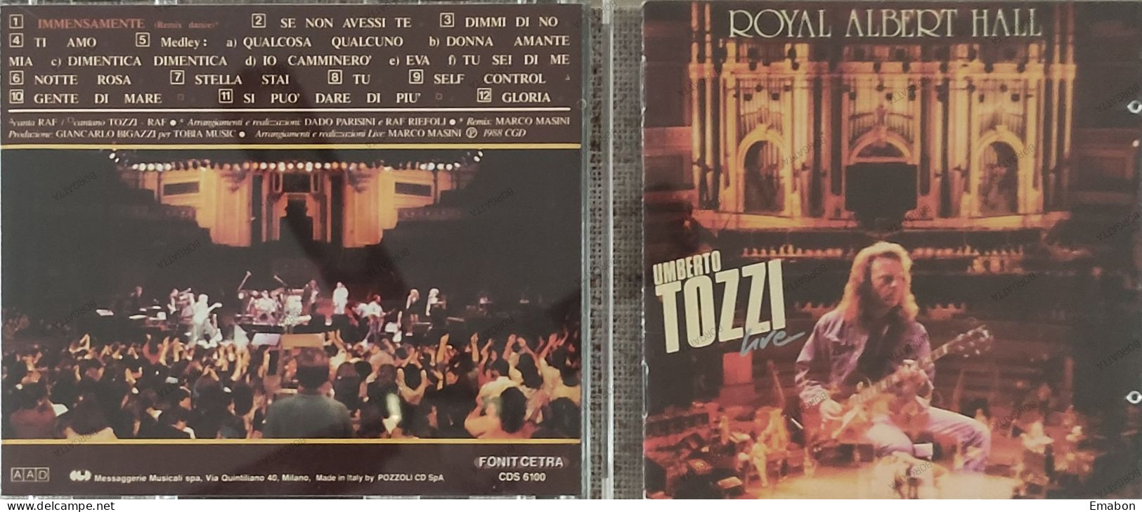 BORGATTA - ITALIANA  - Cd UMBERTO TOZZI - ROYAL ALBERT HALL - FONIT CETRA 1988 -  USATO In Buono Stato - Altri - Musica Italiana