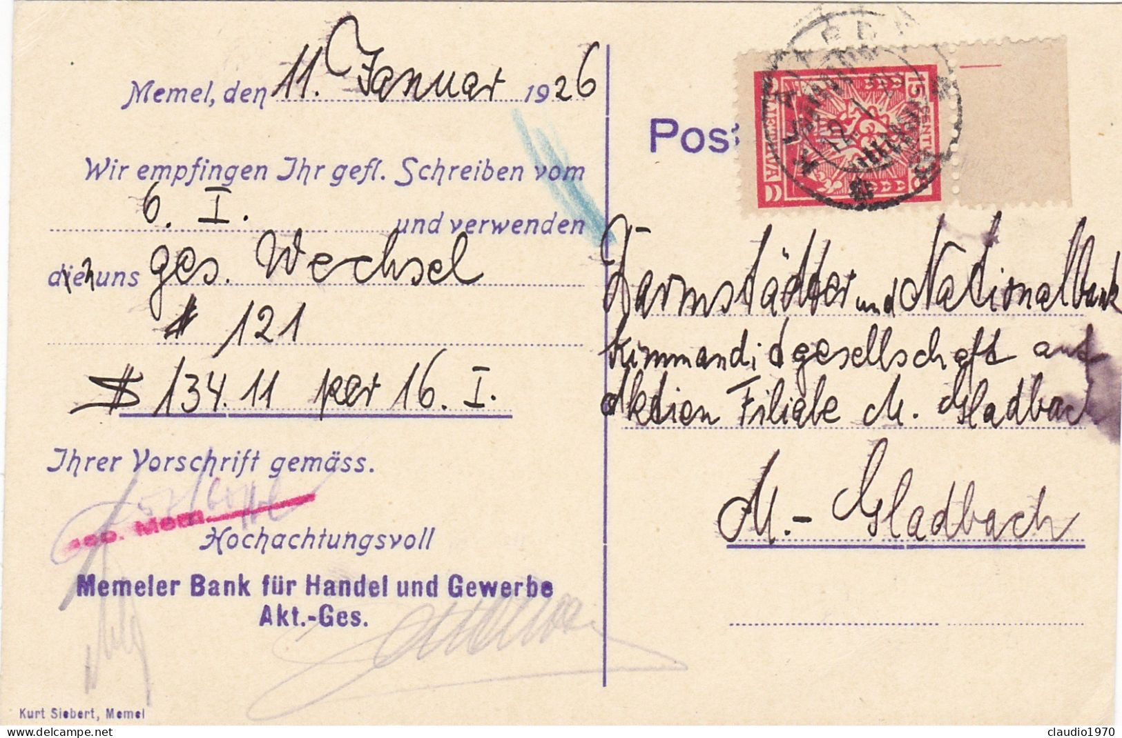 RUSSIA - STORIA POSTALE - CARTE POSTALE - VIAGGIATA 1926 - Briefe U. Dokumente