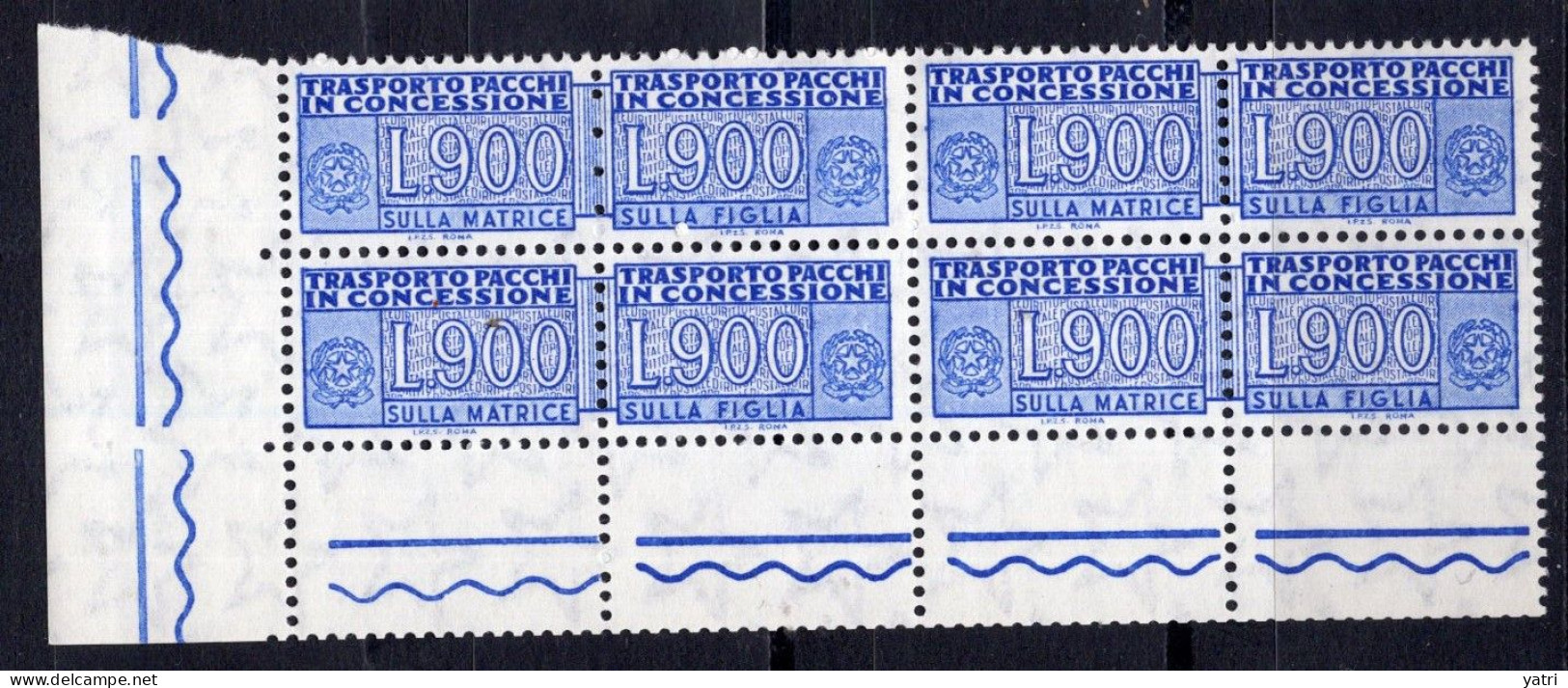 Italia (1981) - Pacchi In Concessione, 900 Lire Fil. Stelle 4° Tipo, Gomma Vinilica, Sass. 21 ** - Consigned Parcels