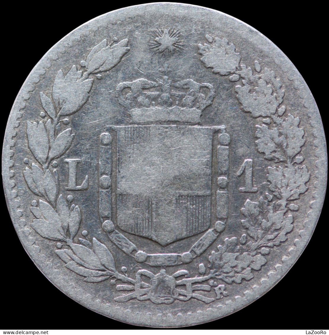 LaZooRo: Italy 1 Lira 1886  F / VF - Silver - 1878-1900 : Umberto I.