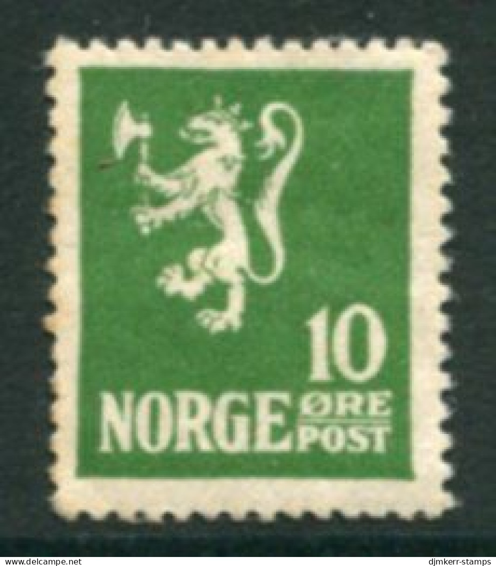 NORWAY 1922 Lion Definitive 10 Øre LHM / *.  Michel 105 - Ungebraucht