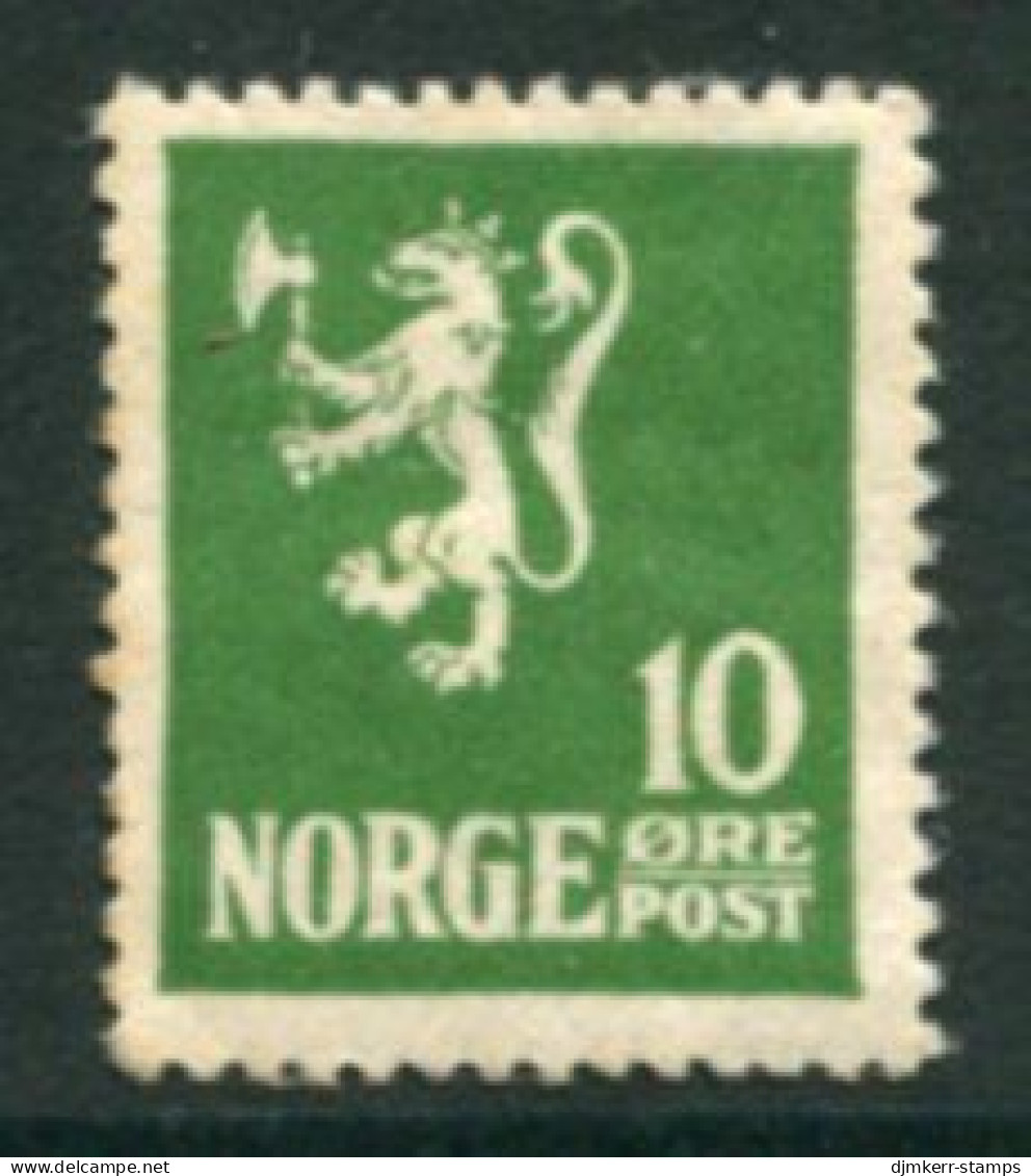 NORWAY 1922 Lion Definitive 10 Øre LHM / *.  Michel 105 - Ongebruikt