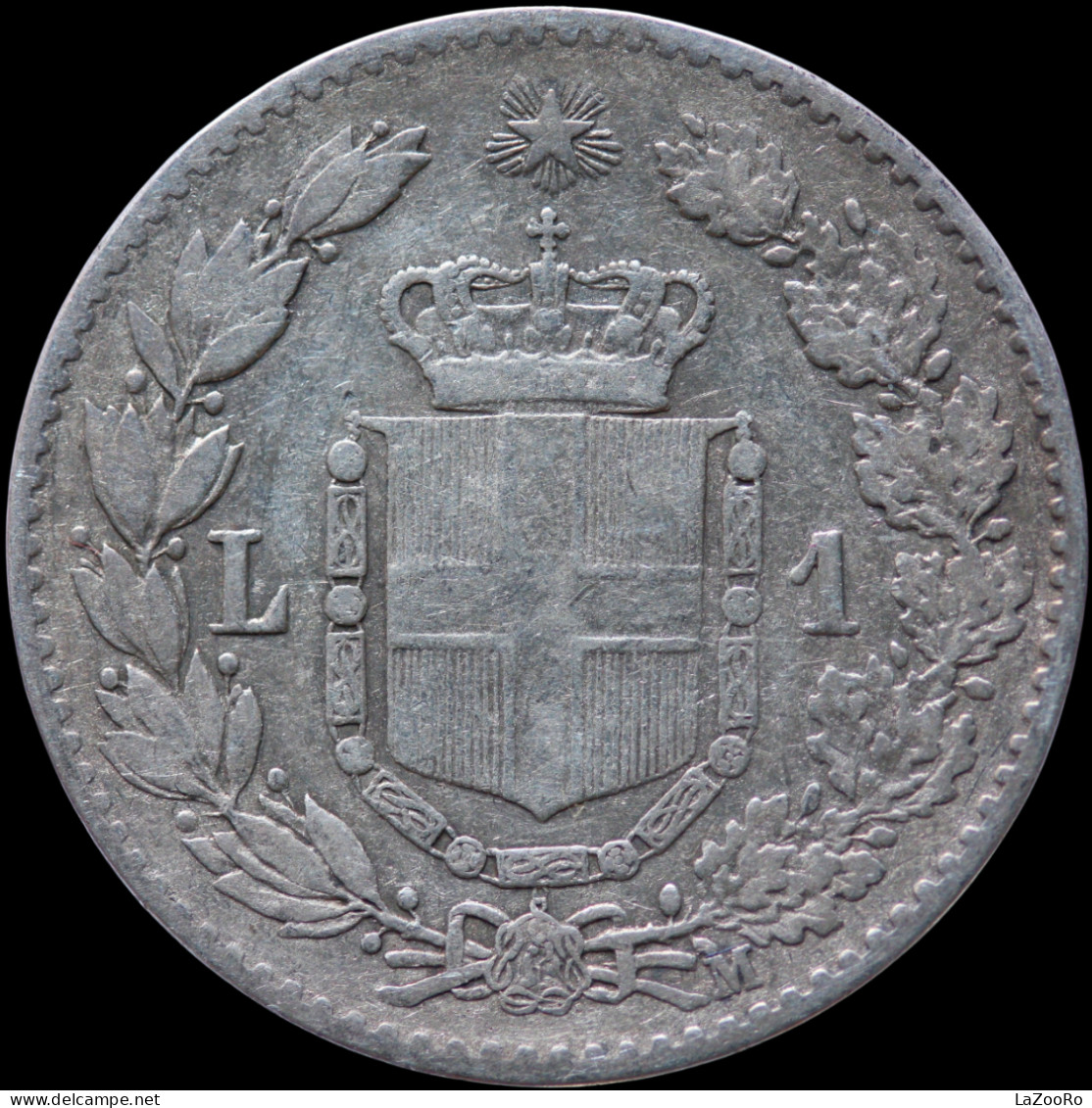 LaZooRo: Italy 1 Lira 1887 VF - Silver - 1878-1900 : Umberto I