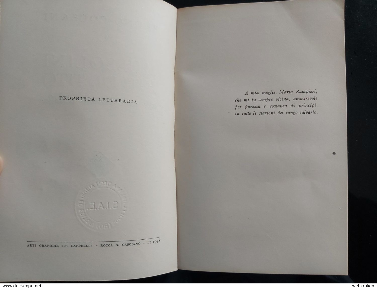 LIBRO BRUNO COCEANI MUSSOLINI HITLER E TITO CAPPELLI TRIESTE 1948 - Alte Bücher
