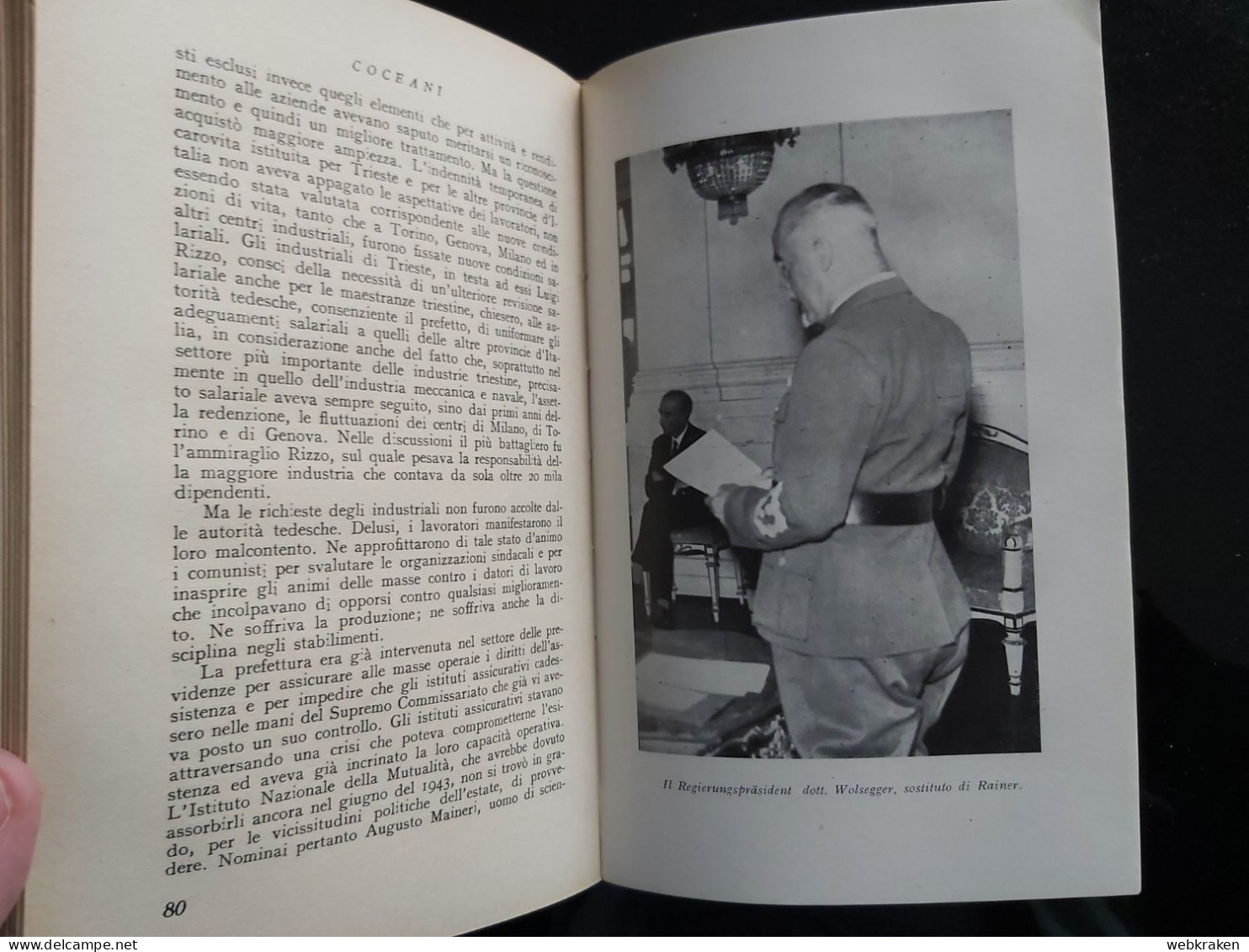 LIBRO BRUNO COCEANI MUSSOLINI HITLER E TITO CAPPELLI TRIESTE 1948 - Libros Antiguos Y De Colección