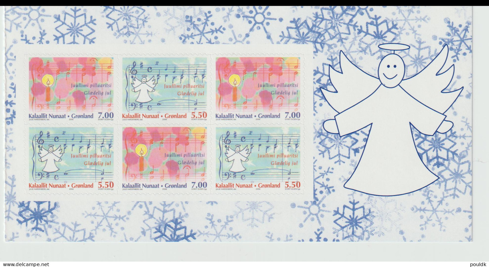 Greenland 2006 Christmas In Greenland Booklet Sheet W/six Selfadhesive Stamps MNH/**. Postal Weight Approx 0,03 Kg - Postzegelboekjes