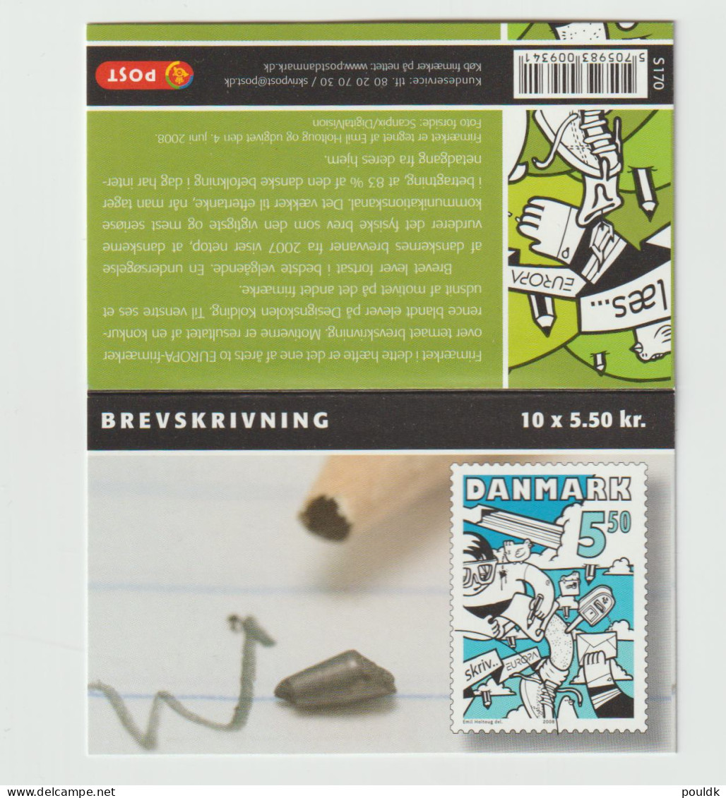 Denmark Booklet: 2008 Letter Writing MNH/**. Postal Weight Approx 0,03 Kg. Please Read Sales Conditions Under Image - Markenheftchen