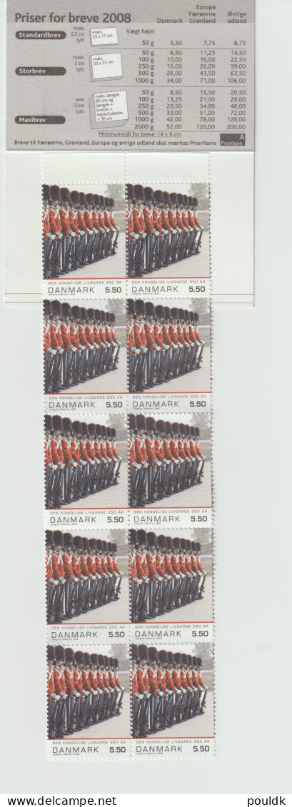 Denmark Booklet: 2008 The Royal Guard 300 Years MNH/**. Postal Weight Approx 0,03 Kg. Please Read Sales  - Markenheftchen