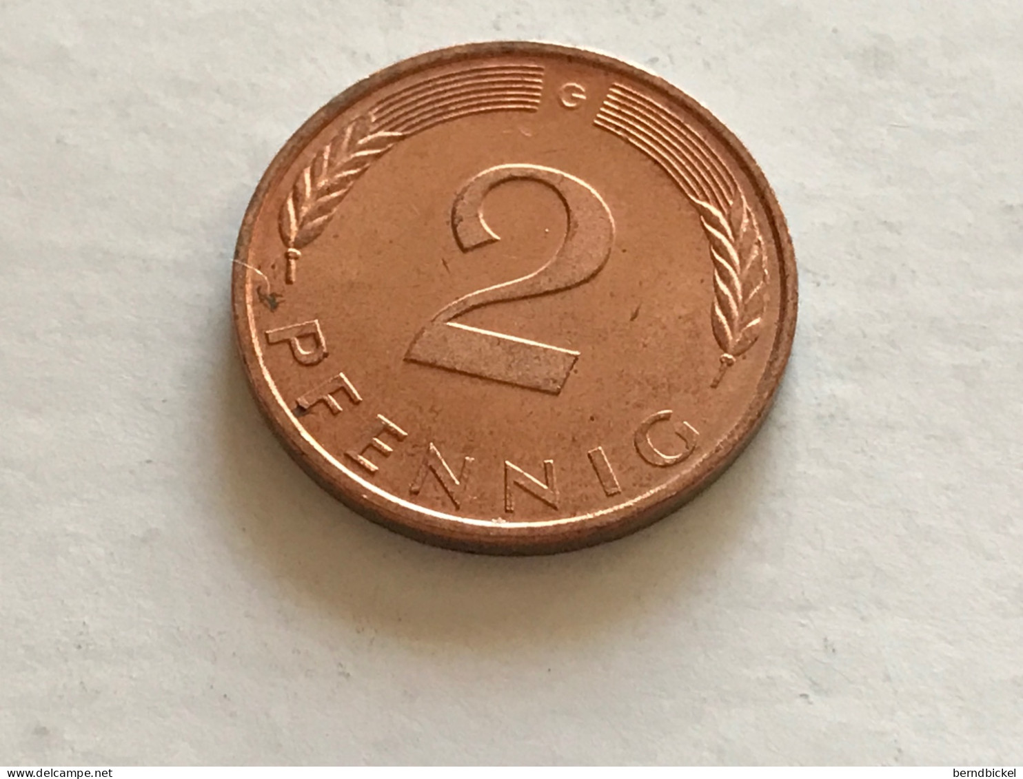 Münze Münzen Umlaufmünze Deutschland 2 Pfennig 1991 Münzzeichen G - 2 Pfennig