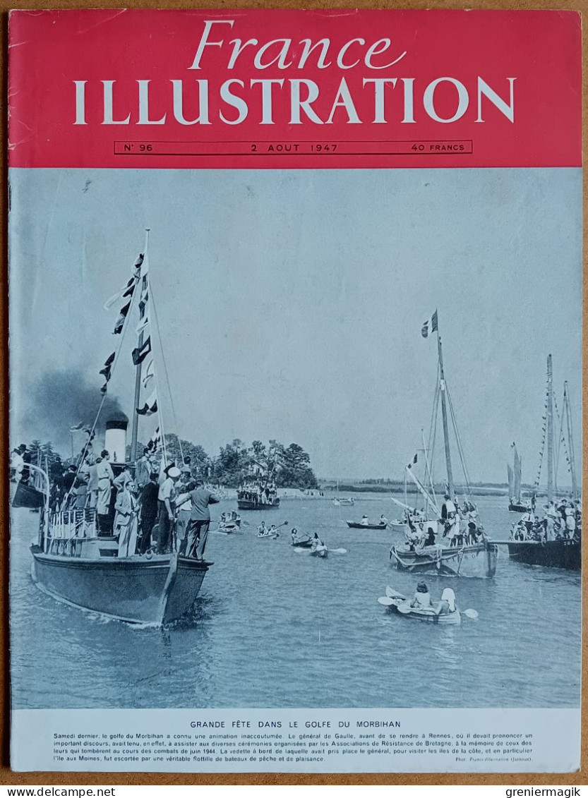 France Illustration N°96 02/08/1947 Circuit Breton/Guerre En Indonésie/En URSS/Antarctique/Birmanie/Balkans Liliu Maniu - Algemene Informatie