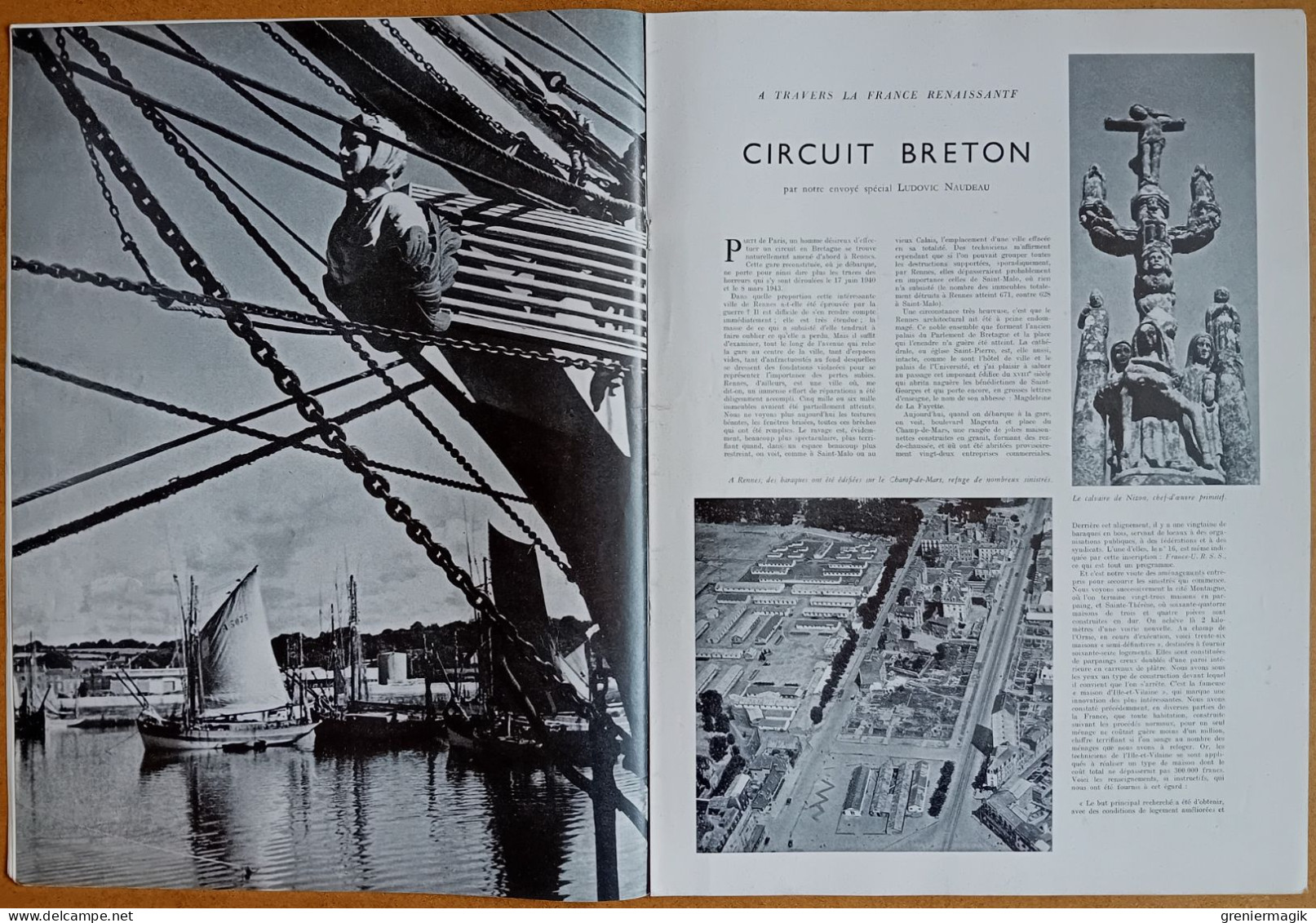 France Illustration N°96 02/08/1947 Circuit breton/Guerre en Indonésie/En URSS/Antarctique/Birmanie/Balkans Liliu Maniu