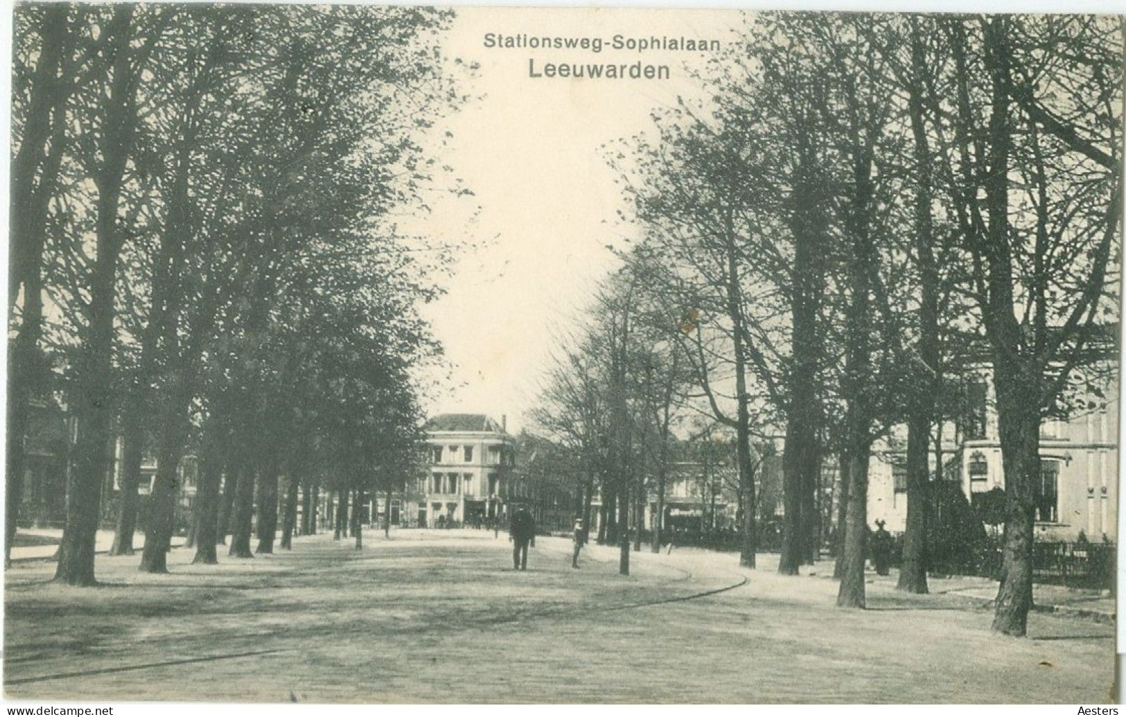 Leeuwarden 1915; Stationsweg En Sophialaan - Gelopen. (Uitgever?) - Leeuwarden