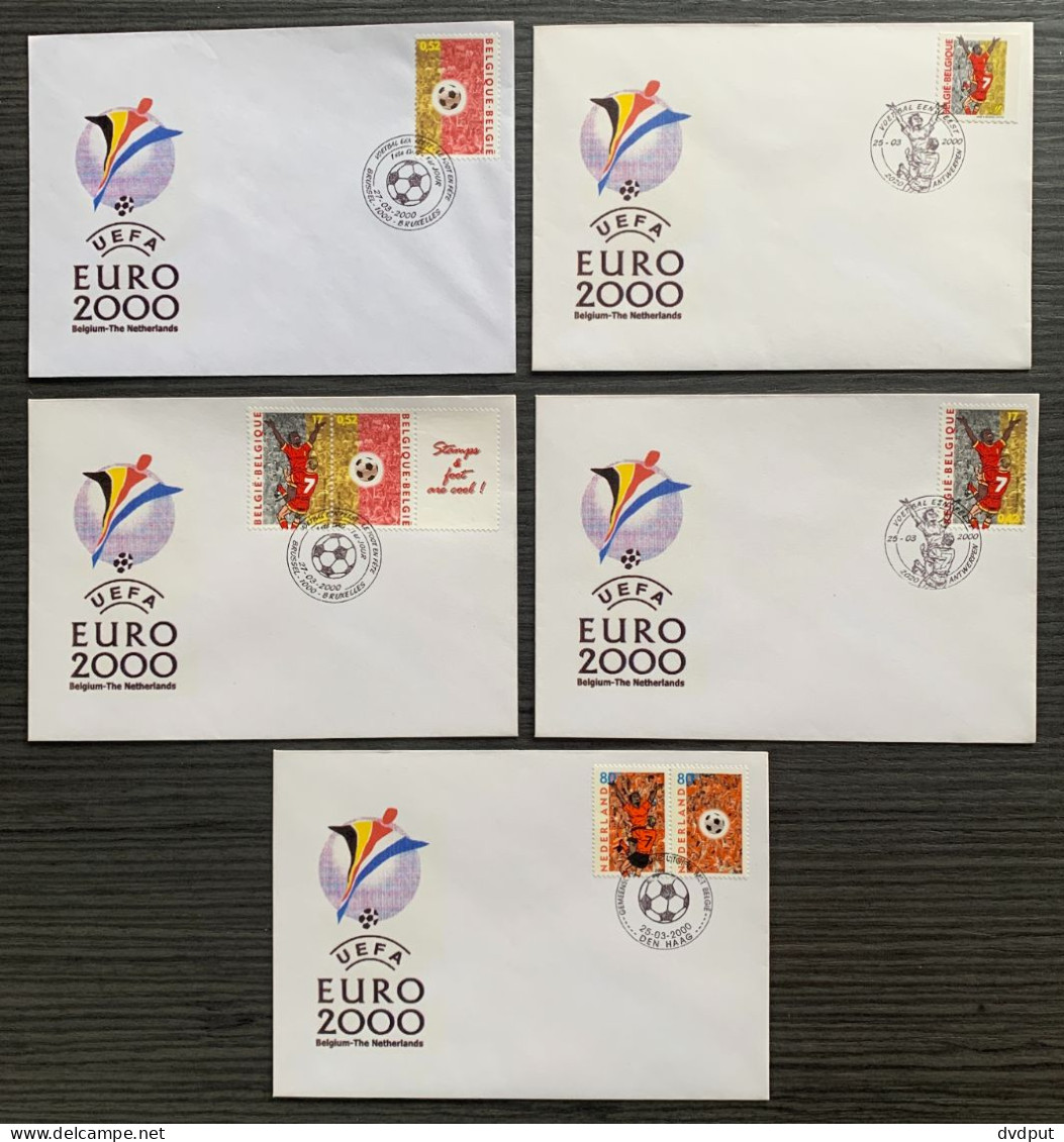 België, 2000, Nr 2892/94, Op Envelop EURO 2000 - Briefe U. Dokumente