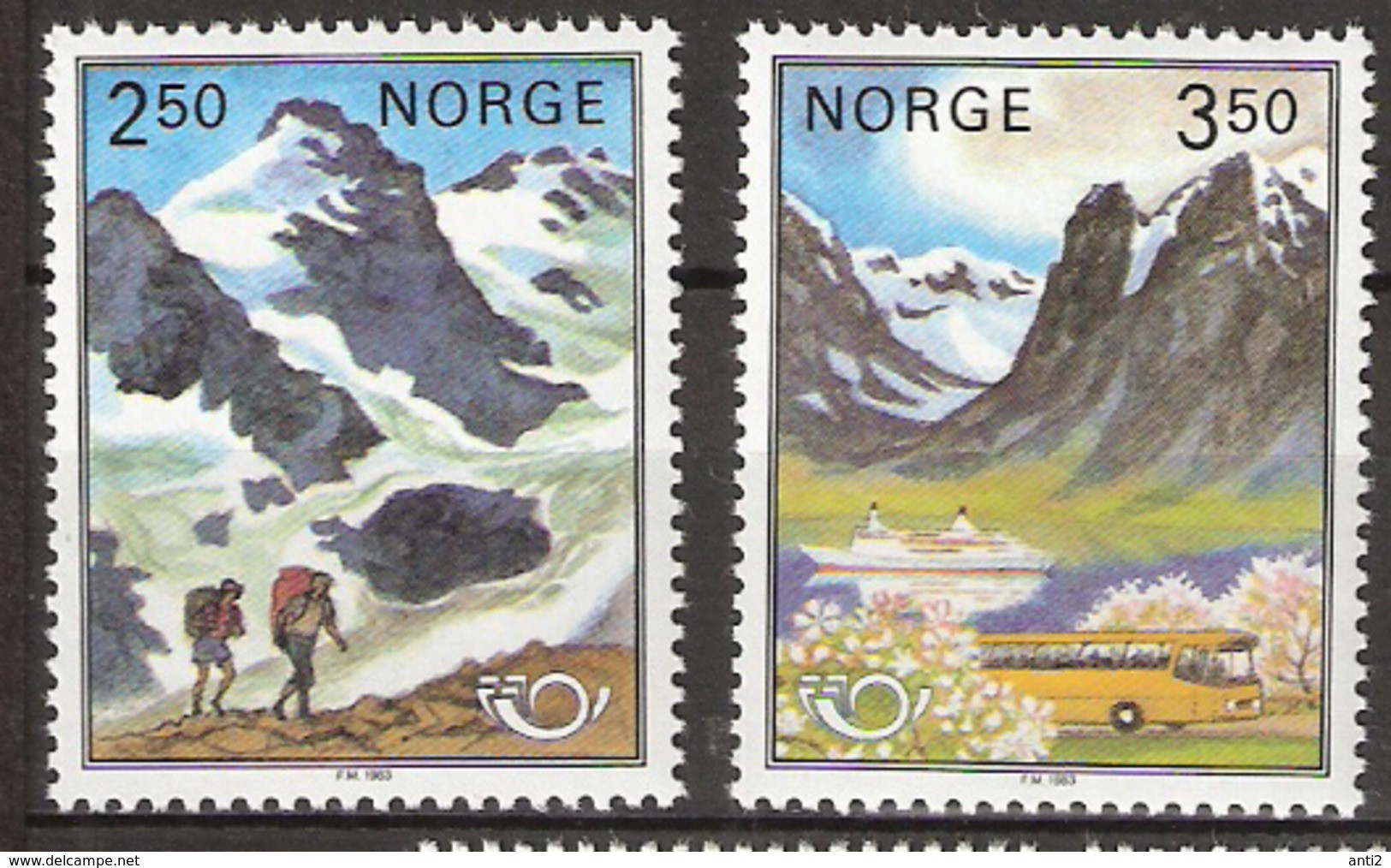 Norge Norway 1983  Norden: Tourism In Scandinavia..  Mi 881-882, MNH(**) - Nuevos