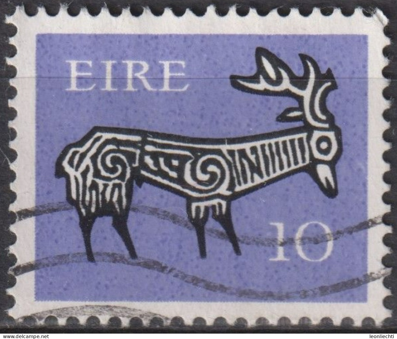 1976 Republik Irland ° Mi:IE 348, Sn:IE 398, Yt:IE 350, Stylised Stag, 8th Century, Early Irish Art 1974-83 - Usados