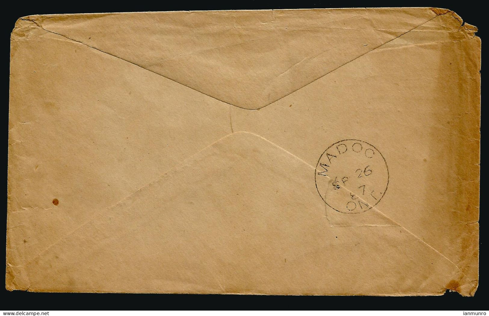 1887 T & C Broadbent Machinery Cover 1c Small Queen Duplex Hamilton Ontario To Madoc - Postal History