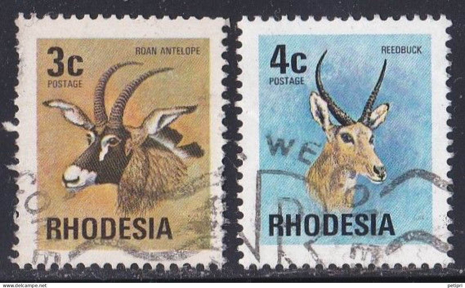 Rhodésie  1974  Y&T  N°  236   237   Oblitéré - Rhodesia (1964-1980)