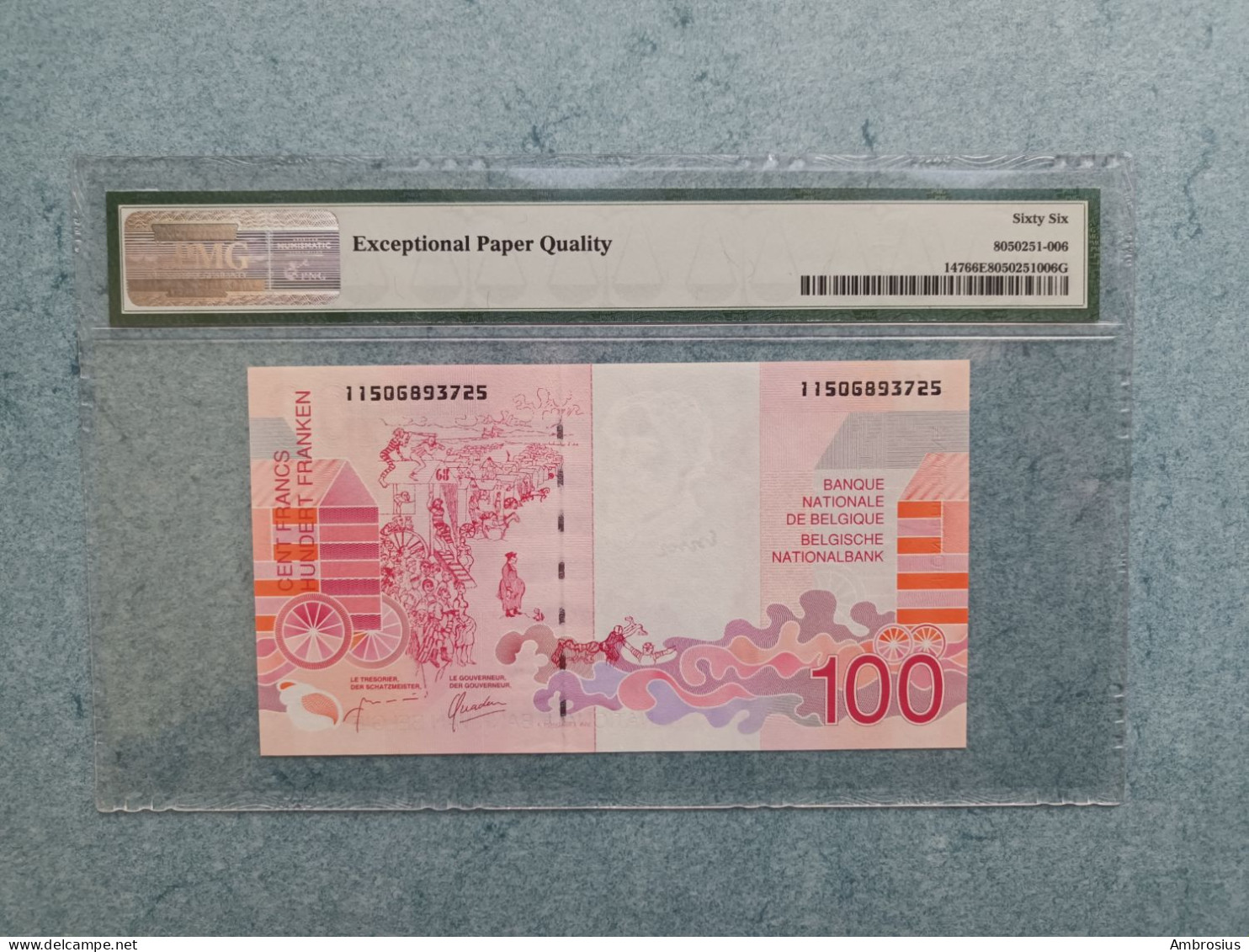 Belgium # P147#PMG 66# 100 Francs James Ensor - 100 Francs