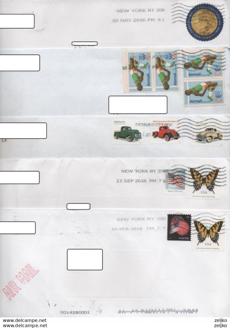 USA, 5 Letters - Lettres & Documents