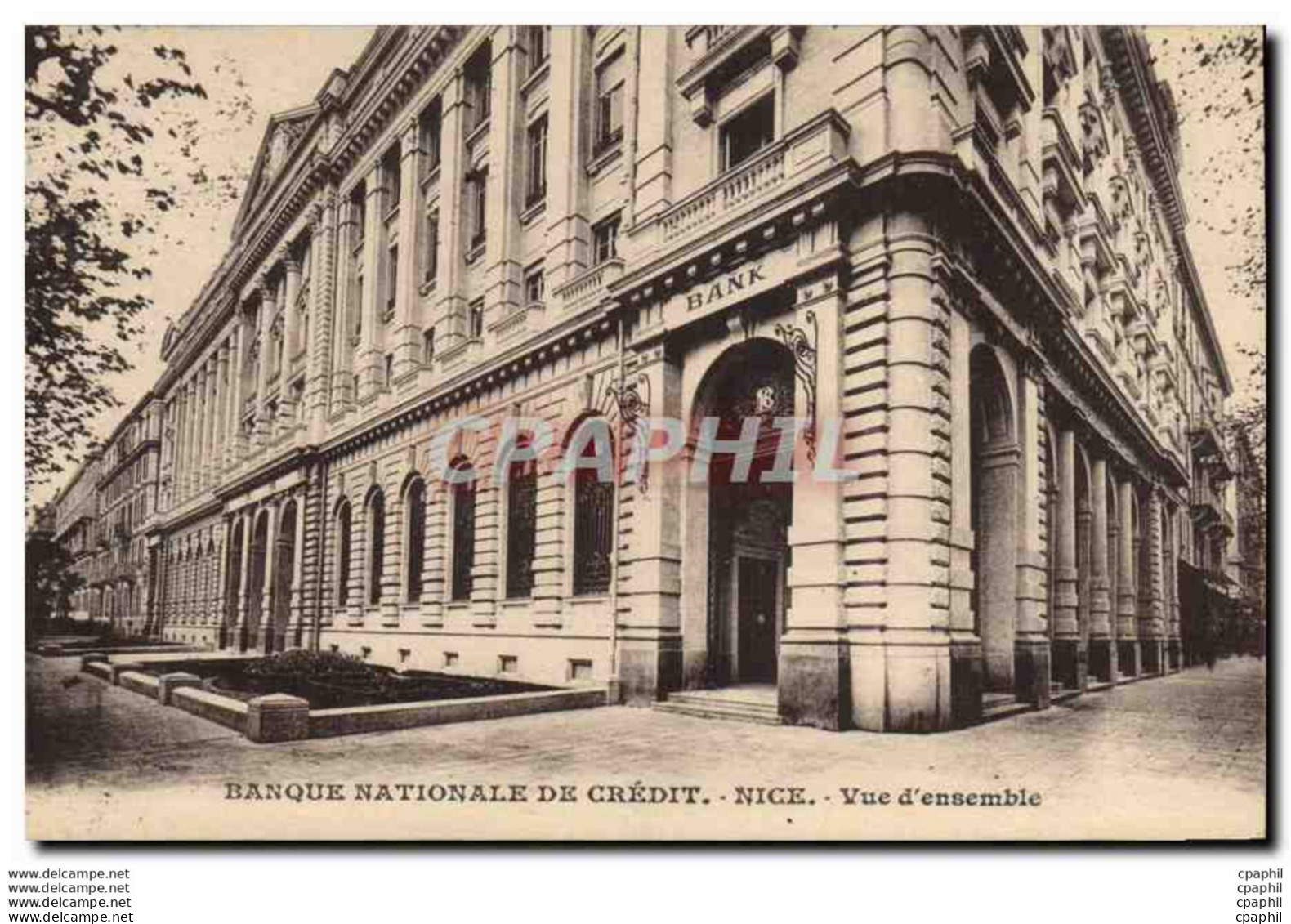 CPA Banque Nationale De Credit Nice Vue D&#39ensemble - Banche