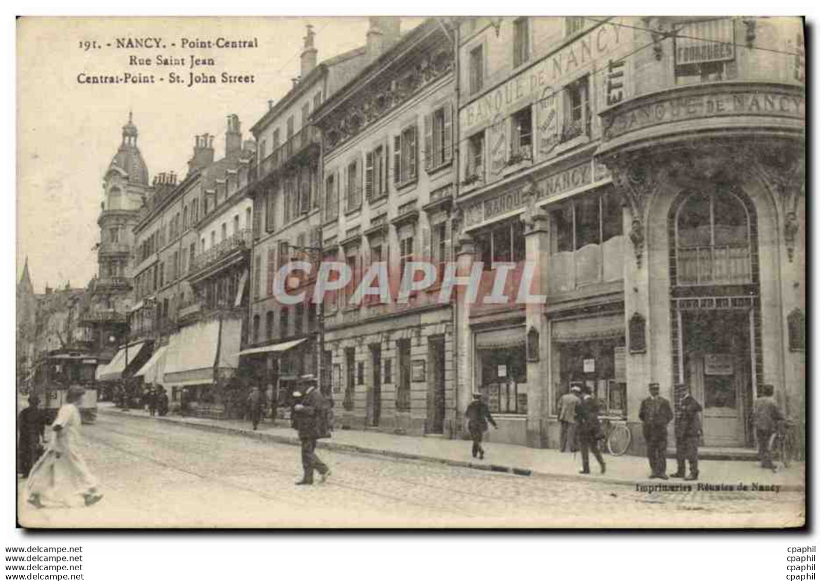 CPA Banque Nancy Point Central Rue Saint Jean - Banques