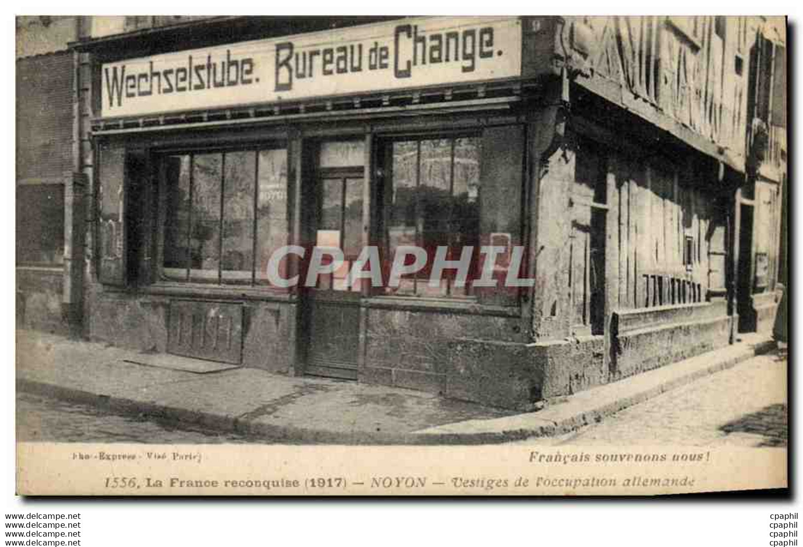 CPA Banque Noyon Vestiges De L&#39occupation Allemande - Banche