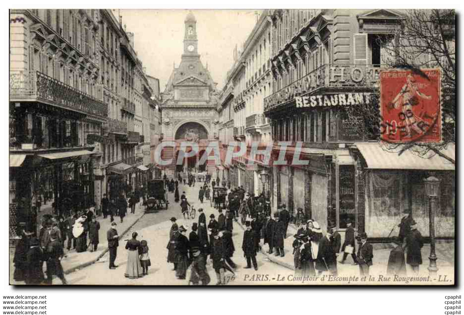 CPA Banque Paris La Comptoir D&#39Escompte Et Le Rue Rougemont - Banche