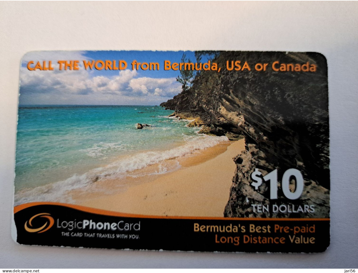 BERMUDA  $ 10,-  LOGIC/  BEACH   IN BERMUDA / DATE 3 /2003 /   PREPAID CARD  Fine USED  **16188** - Bermudes