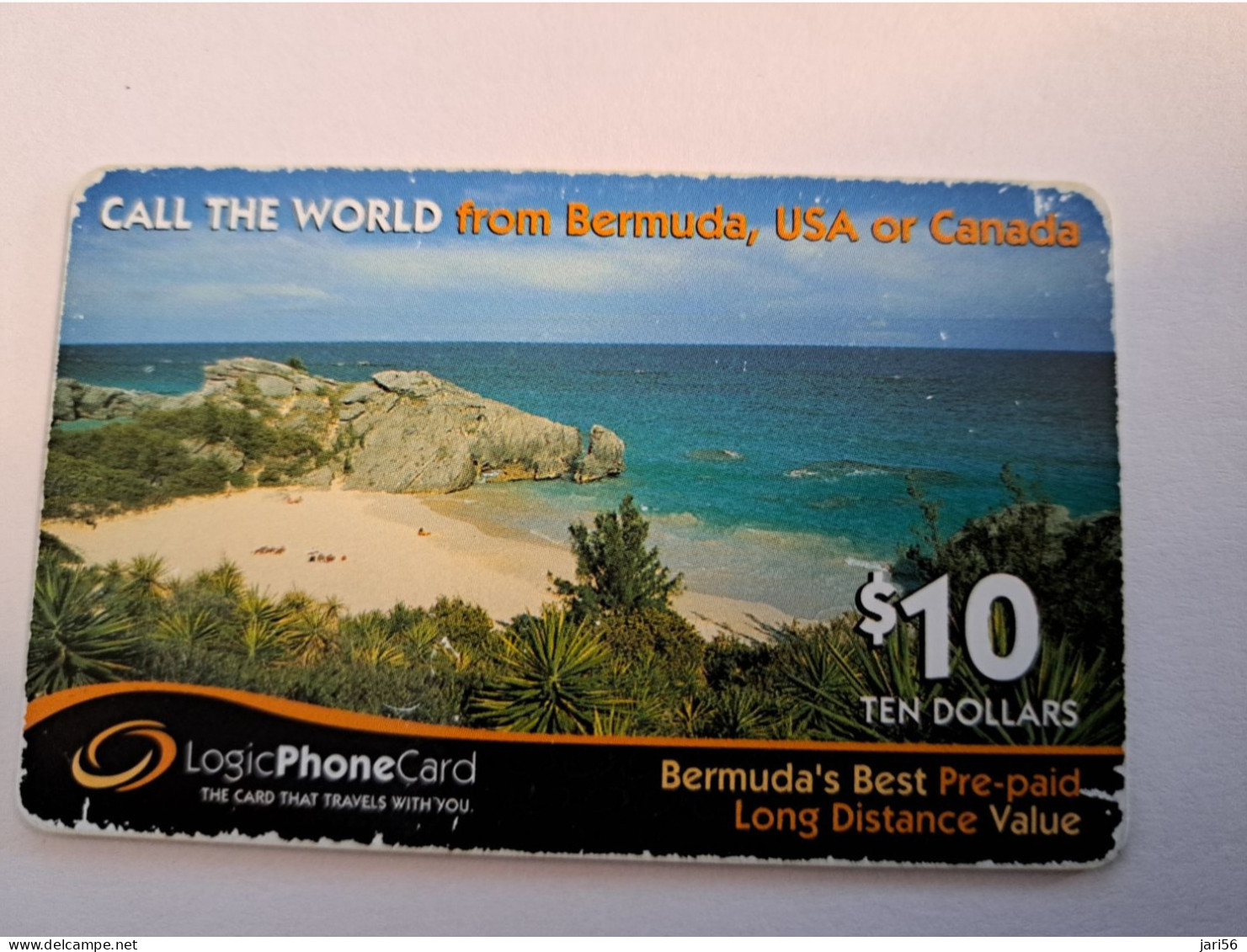 BERMUDA  $ 10,-  LOGIC/  BEACH   IN BERMUDA / DATE 3 /2003 /   PREPAID CARD  Fine USED  **16189** - Bermudes