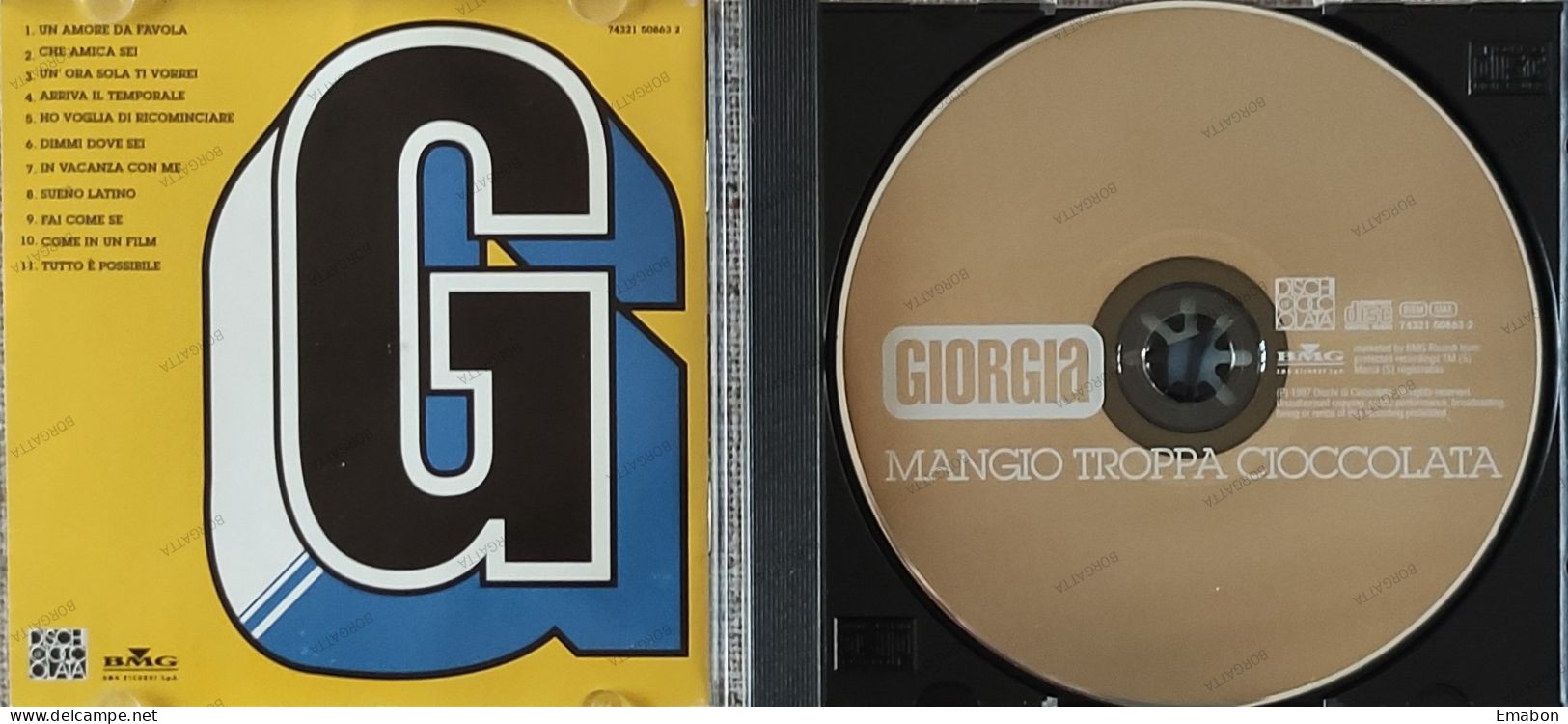 BORGATTA - ITALIANA  - Cd  GIORGIA - MANGIO TROPPO CIOCCOLATA - BMG RICORDI 1998 -  USATO In Buono Stato - Autres - Musique Italienne