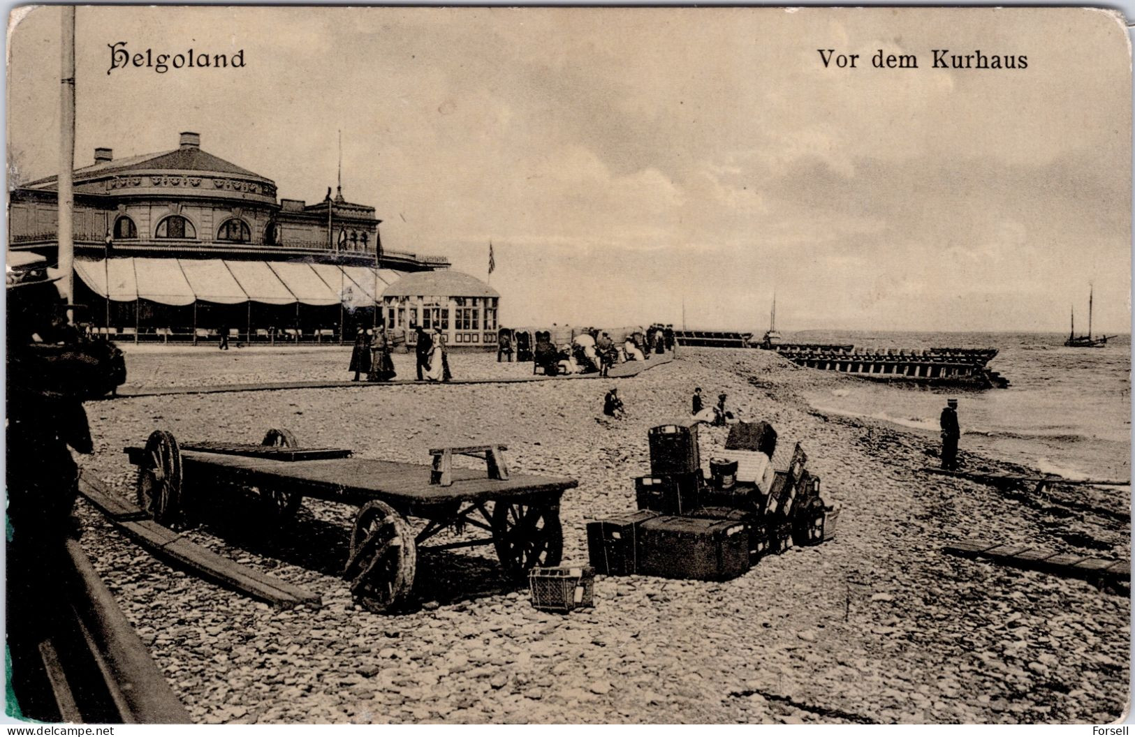 Helgoland , Vor Dem Kurhaus (Gelaufen 1910) - Helgoland