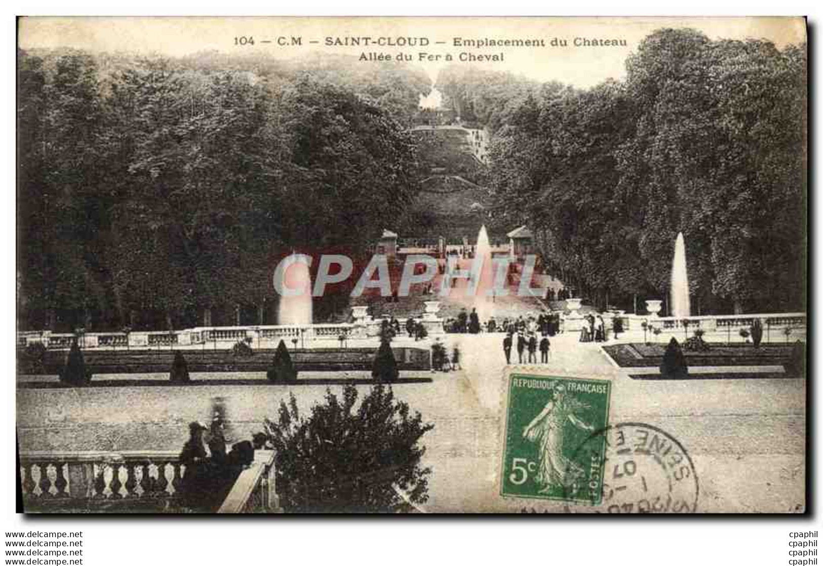 CPA St Cloud Emplacement Du Chateau Allee Du Fer A Cheval - La Celle Saint Cloud