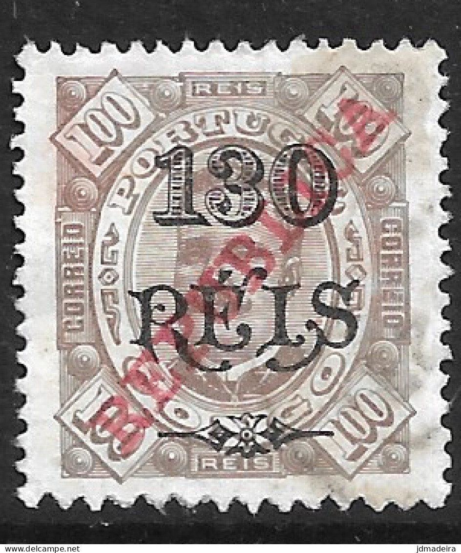 Portuguese Congo – 1915 King Carlos Overprinted REPUBLICA 130 Over 100 Réis Used Stamp - Congo Portuguesa