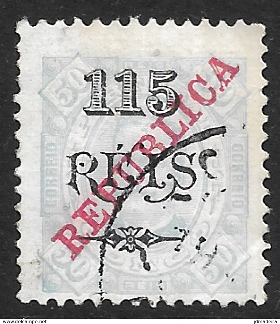 Portuguese Congo – 1915 King Carlos Overprinted REPUBLICA 130 Over 50 Réis Used Stamp - Portugiesisch-Kongo