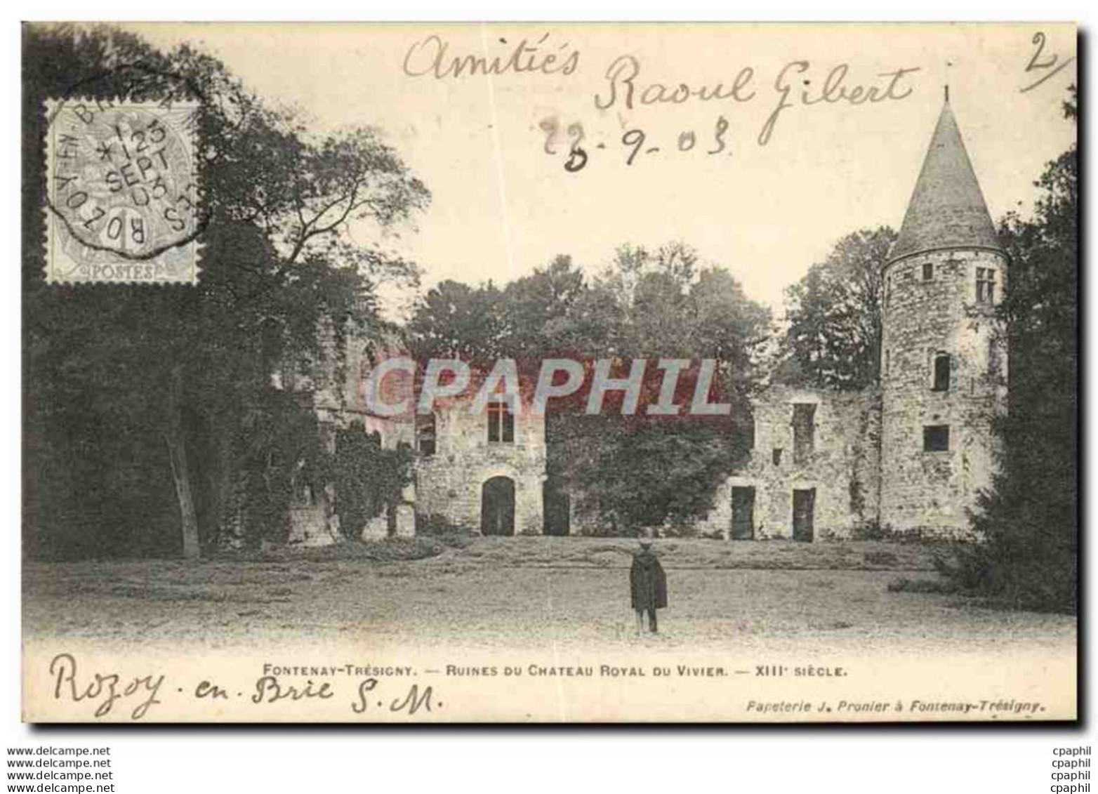 CPA Fontenay Tresigny Ruines Du Chateau Royal Du Vivier - Fontenay Tresigny