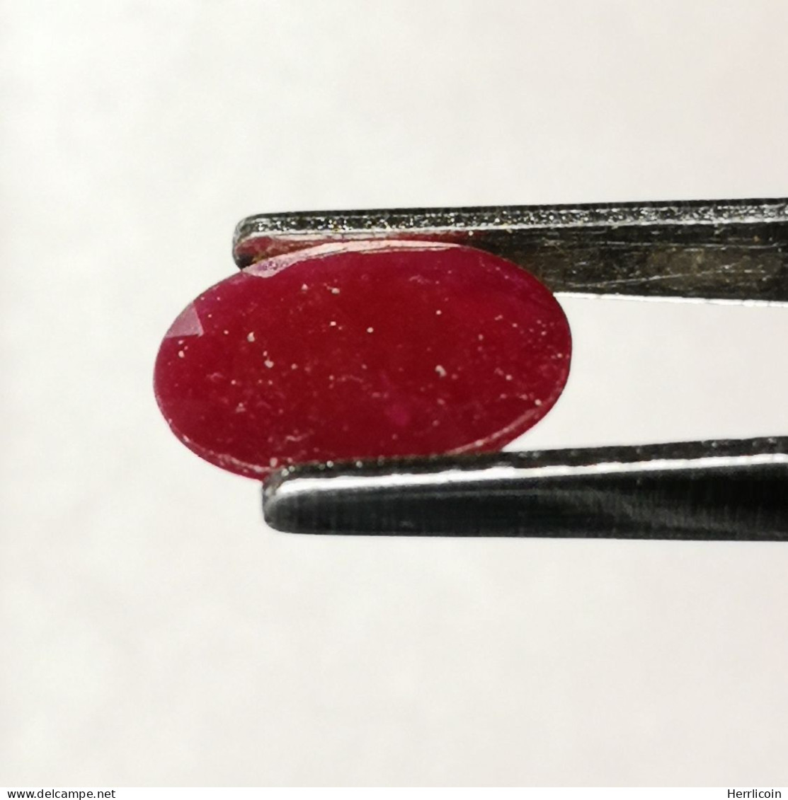 Rubis Traité (résidus) De Tanzanie- Ovale 1.20 Carat - 8.0 X 6.0 X 2.5 Mm - Ruby