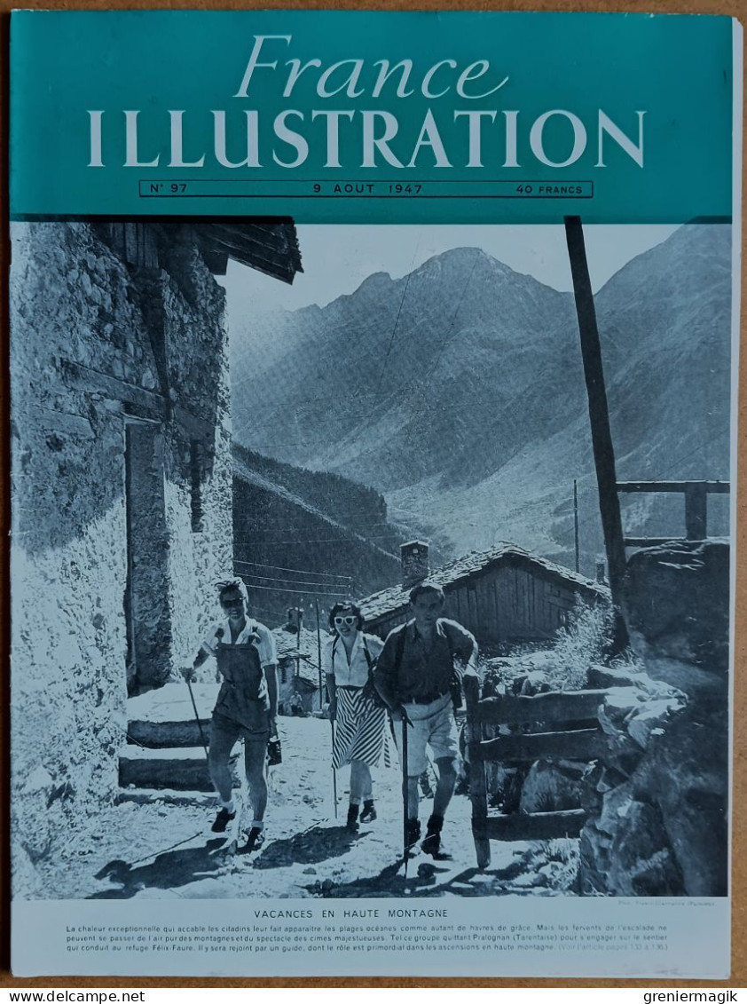 France Illustration N°97 09/08/1947 Catastrophe De Brest/Indonésie/Palestine Exodus-1947/Guides De Haute Montagne - Testi Generali