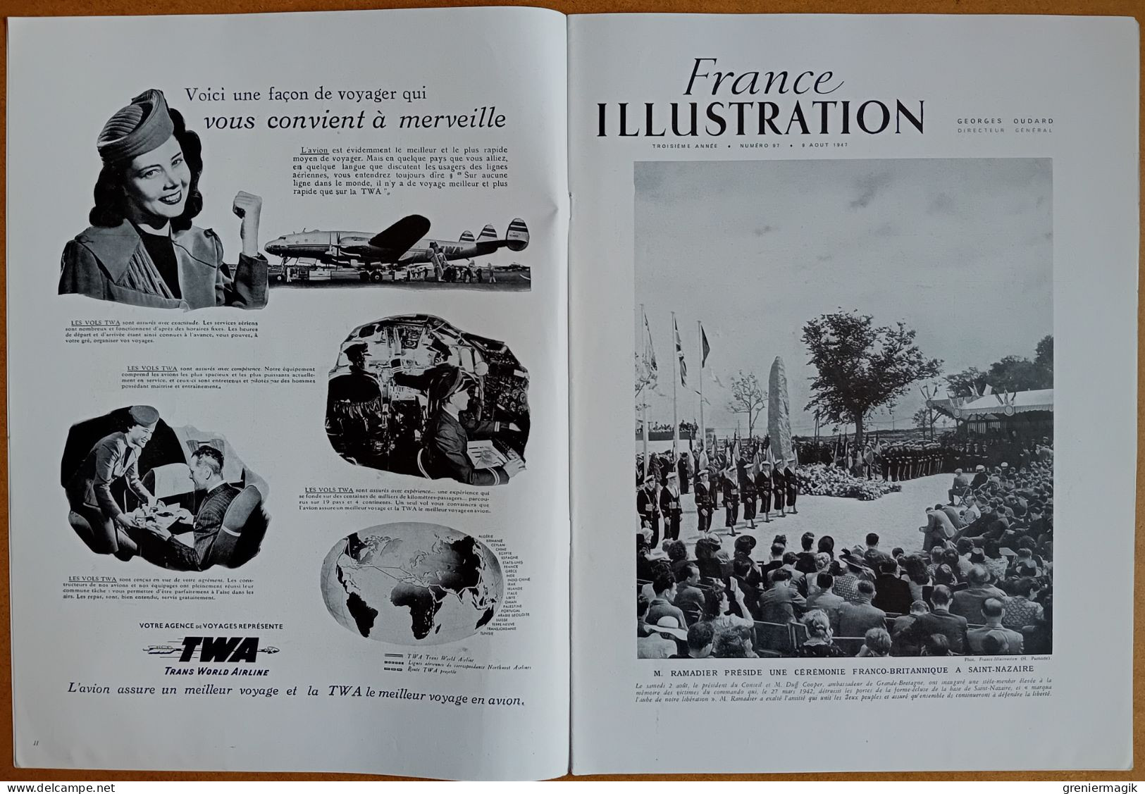 France Illustration N°97 09/08/1947 Catastrophe De Brest/Indonésie/Palestine Exodus-1947/Guides De Haute Montagne - Informations Générales
