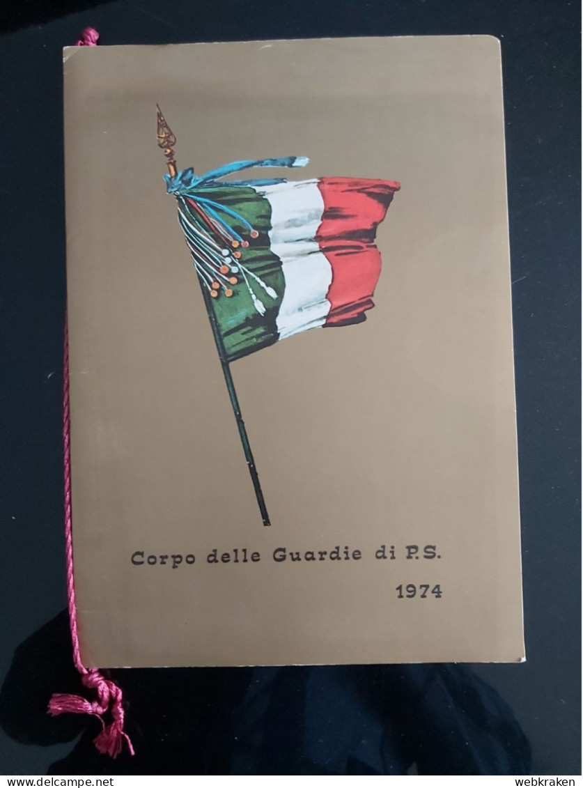 CALENDARIO STORICO POLIZIA DI STATO GUARDIE PUBBLICA SICUREZZA ANNO 1974 - Tamaño Grande : 1961-70