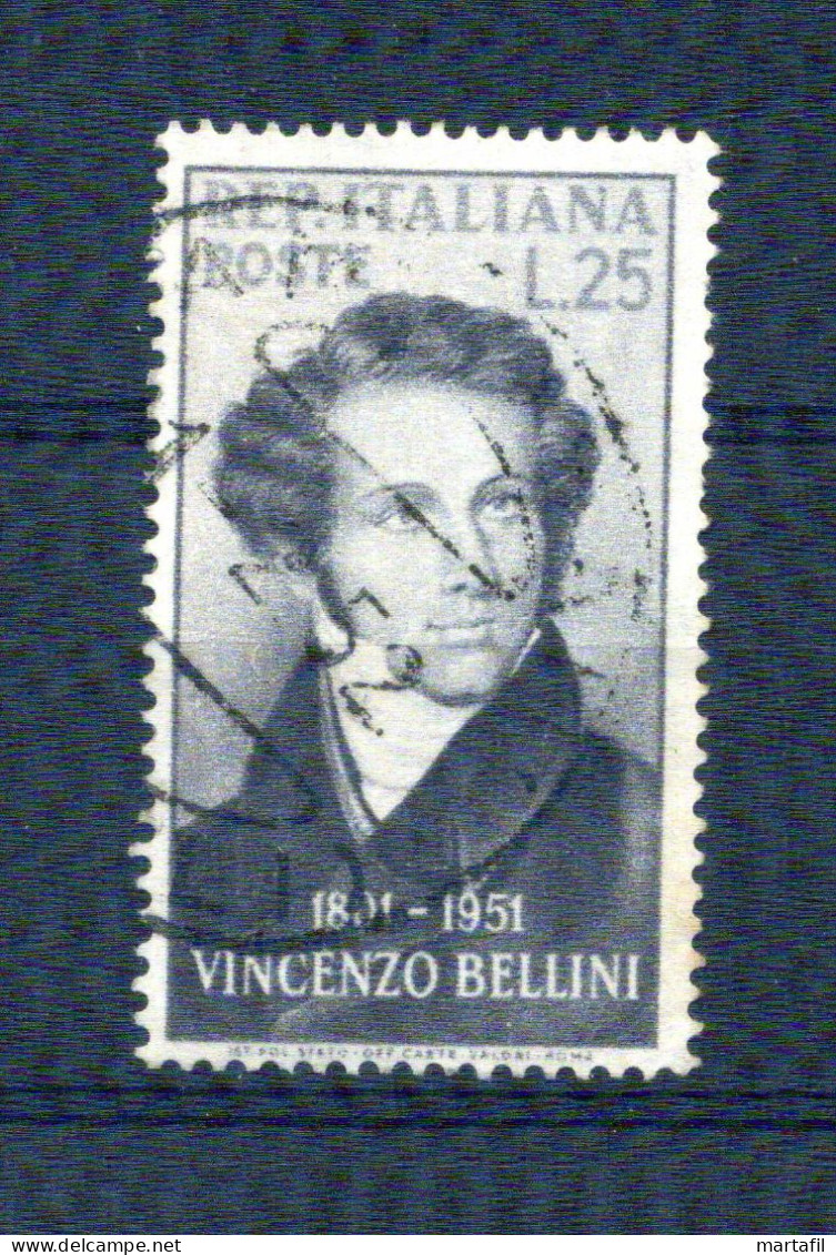 1952 Repubblica Italia SET USATO Vincenzo Bellini - 1946-60: Usados