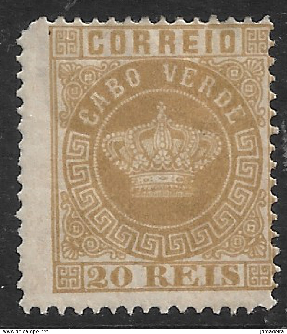 Cabo Verde – 1877 Crown Type 20 Réis Mint Stamp - Cape Verde