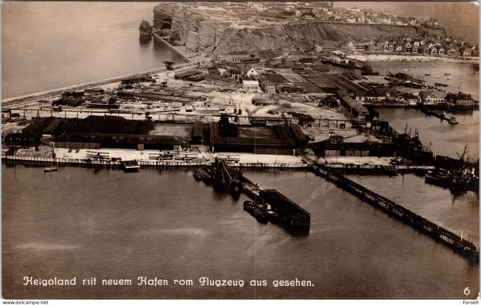 Helgoland , Mit Neuem Hafen Vom Flugzeug Aus Gesehen (Ungebraucht) - Helgoland