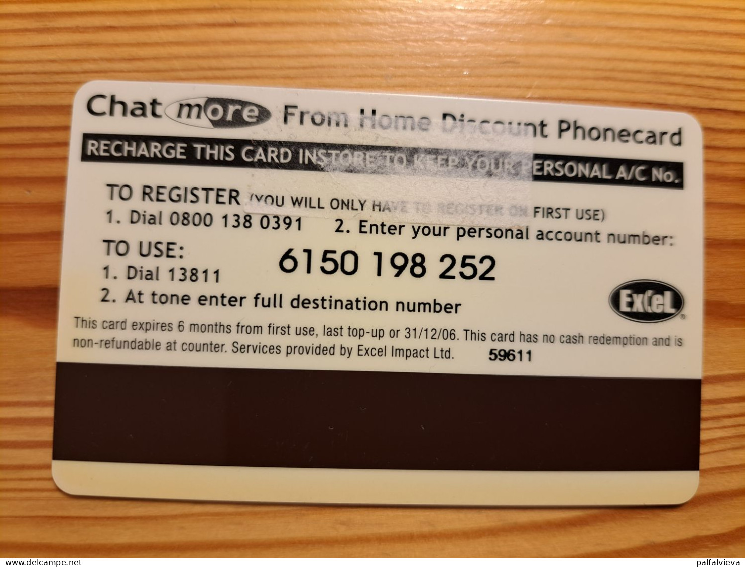 Prepaid Phonecard United Kingdom, ExCel, Chat More - [ 8] Companies Issues